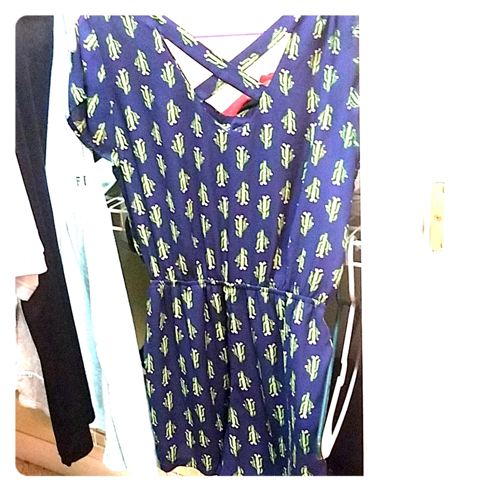 Navy blue Catus romper